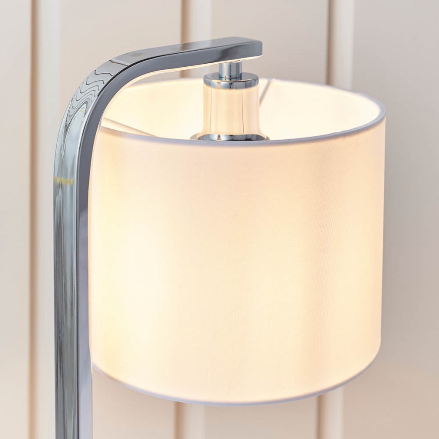 Endon 57917 - Stmívatelná stolní lampa CANNING 1xE14/40W/230V lesklý chrom/bílá