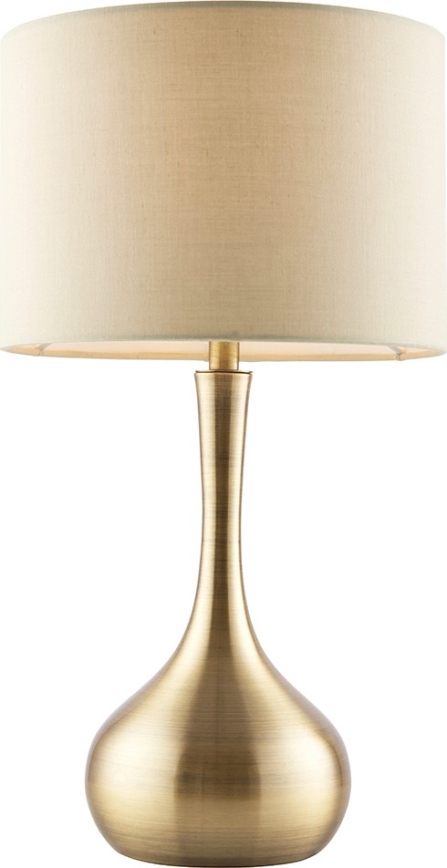 Endon 61191 - Stmívatelná stolní lampa PICCADILLY 1xE14/40W/230V mosaz/béžová