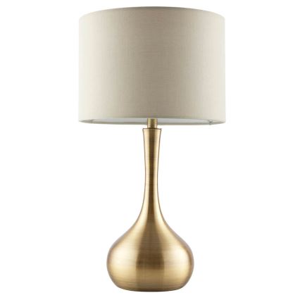 Endon 61191 - Stmívatelná stolní lampa PICCADILLY 1xE14/40W/230V mosaz/béžová