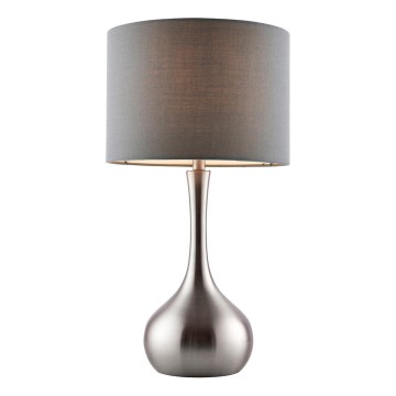 Endon 61192 - Stmívatelná stolní lampa PICCADILLY 1xE14/40W/230V matný chrom/šedá