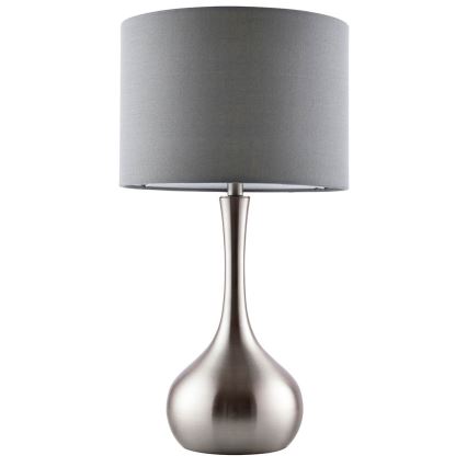 Endon 61192 - Stmívatelná stolní lampa PICCADILLY 1xE14/40W/230V matný chrom/šedá