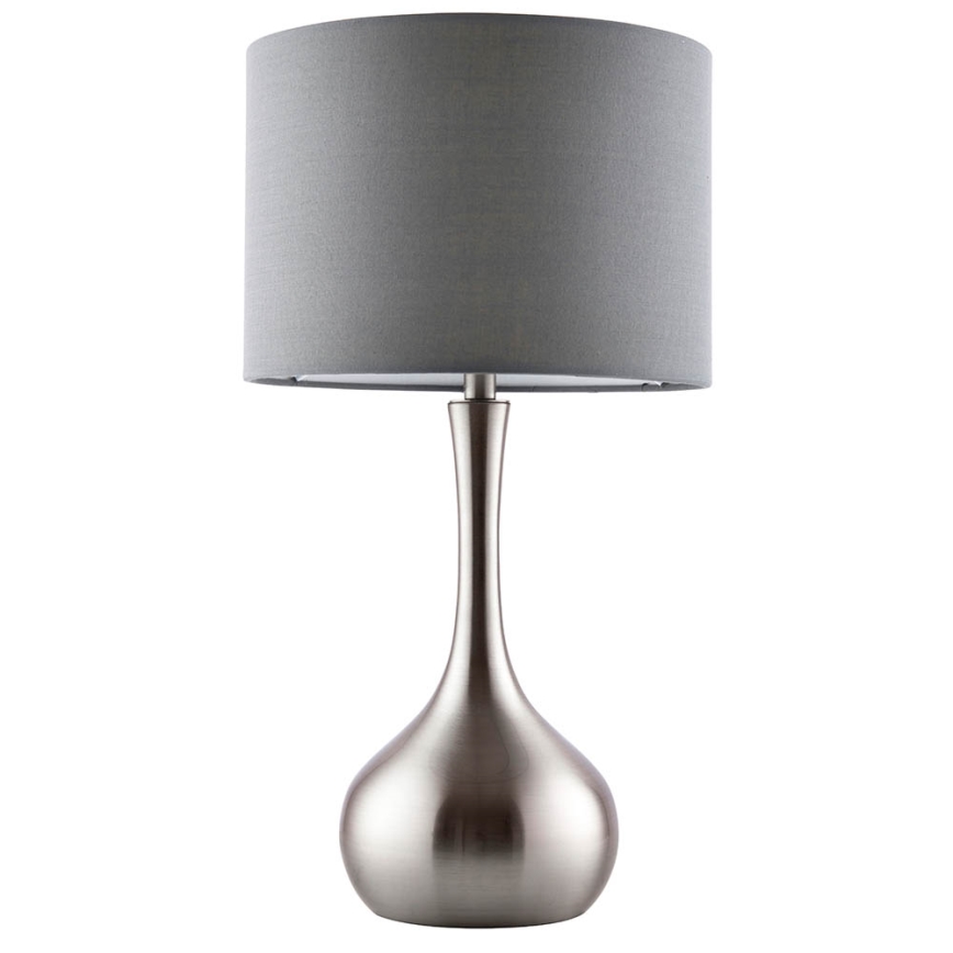 Endon 61192 - Stmívatelná stolní lampa PICCADILLY 1xE14/40W/230V matný chrom/šedá