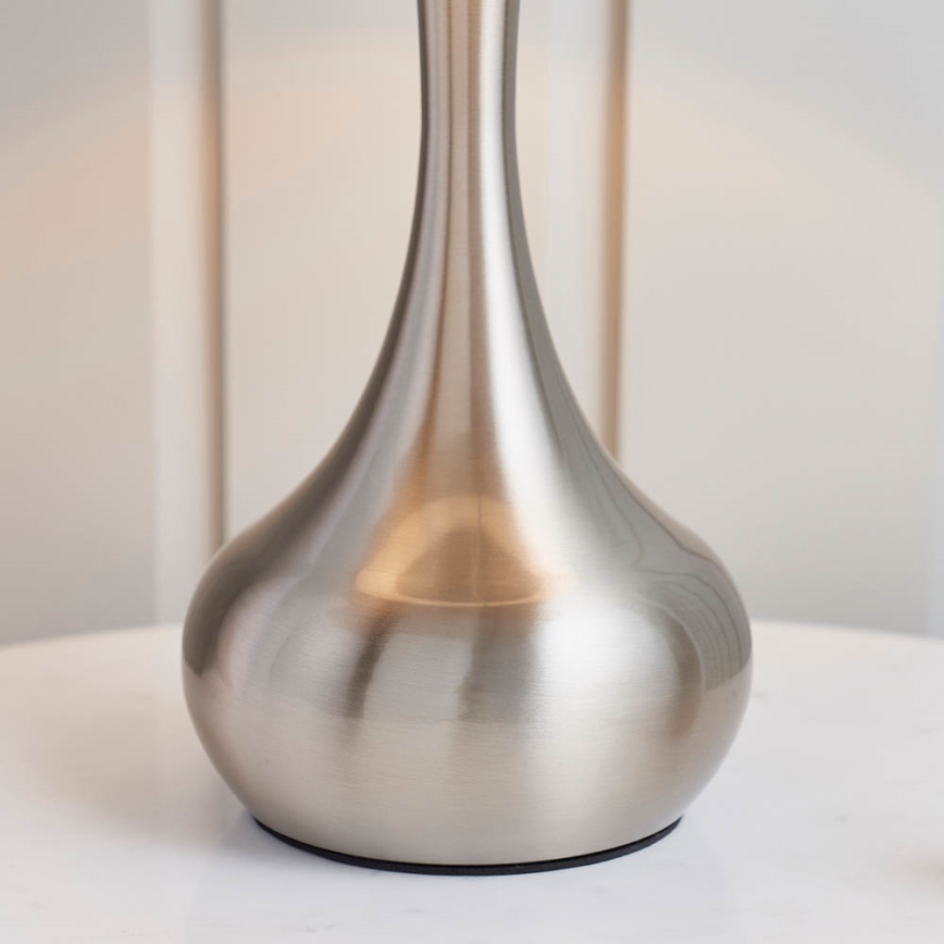 Endon 61192 - Stmívatelná stolní lampa PICCADILLY 1xE14/40W/230V matný chrom/šedá
