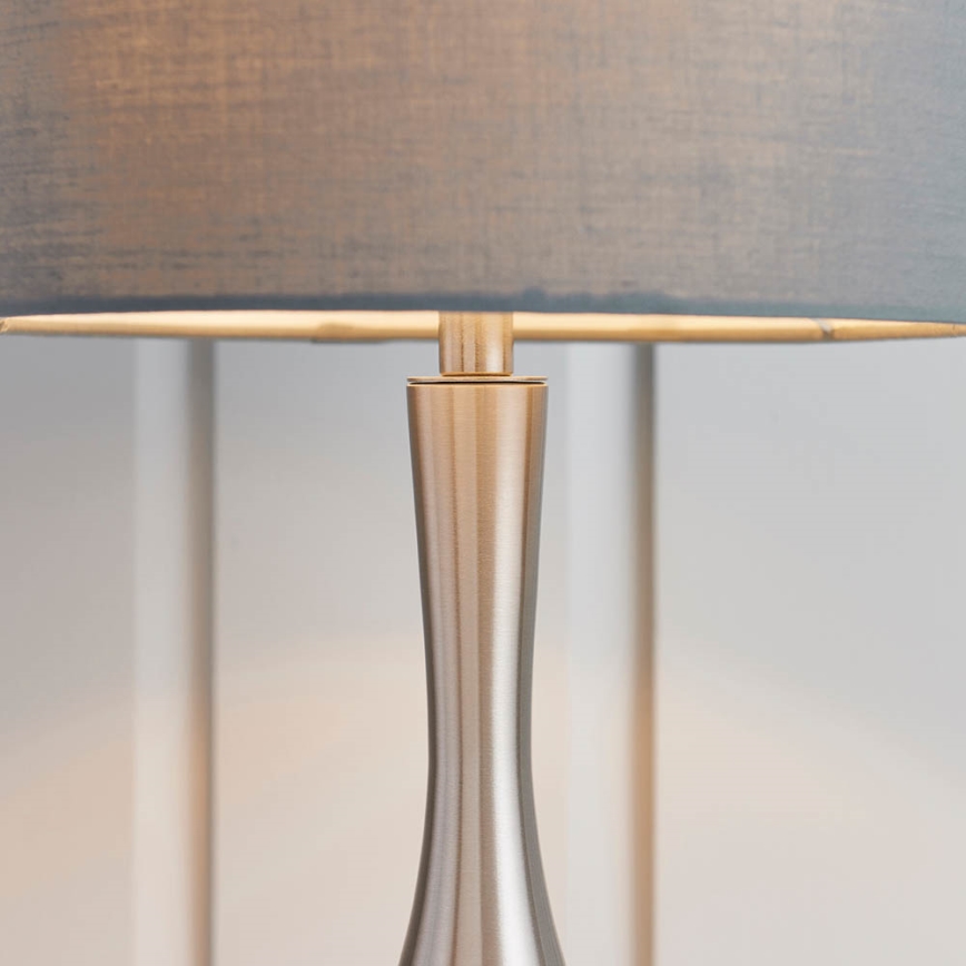 Endon 61192 - Stmívatelná stolní lampa PICCADILLY 1xE14/40W/230V matný chrom/šedá