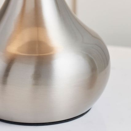 Endon 61192 - Stmívatelná stolní lampa PICCADILLY 1xE14/40W/230V matný chrom/šedá