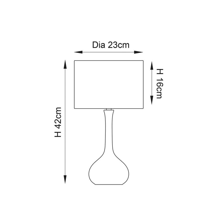 Endon 61192 - Stmívatelná stolní lampa PICCADILLY 1xE14/40W/230V matný chrom/šedá