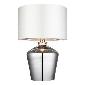 Endon 61198 - Stolní lampa WALDORF 1xE27/10W/230V lesklý chrom/bílá