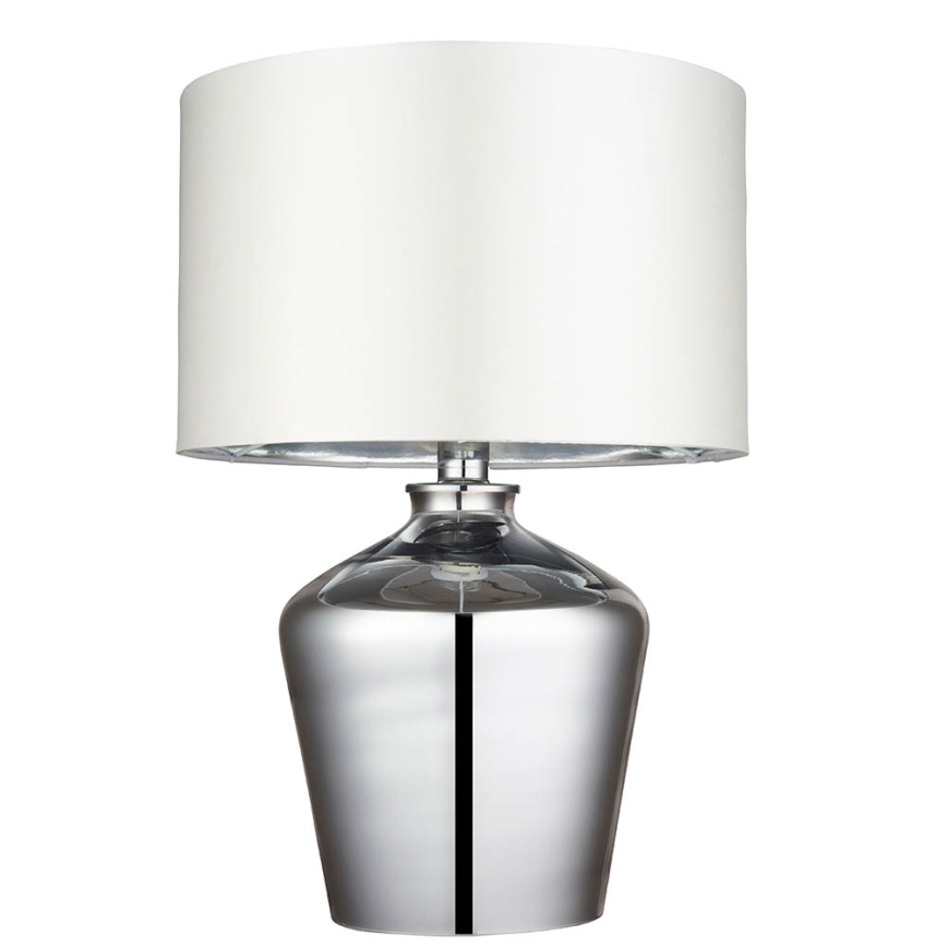 Endon 61198 - Stolní lampa WALDORF 1xE27/10W/230V lesklý chrom/bílá