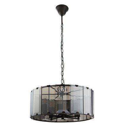Endon 61294 - Lustr na řetězu CLOONEY 8xE14/40W/230V černá/kouřová
