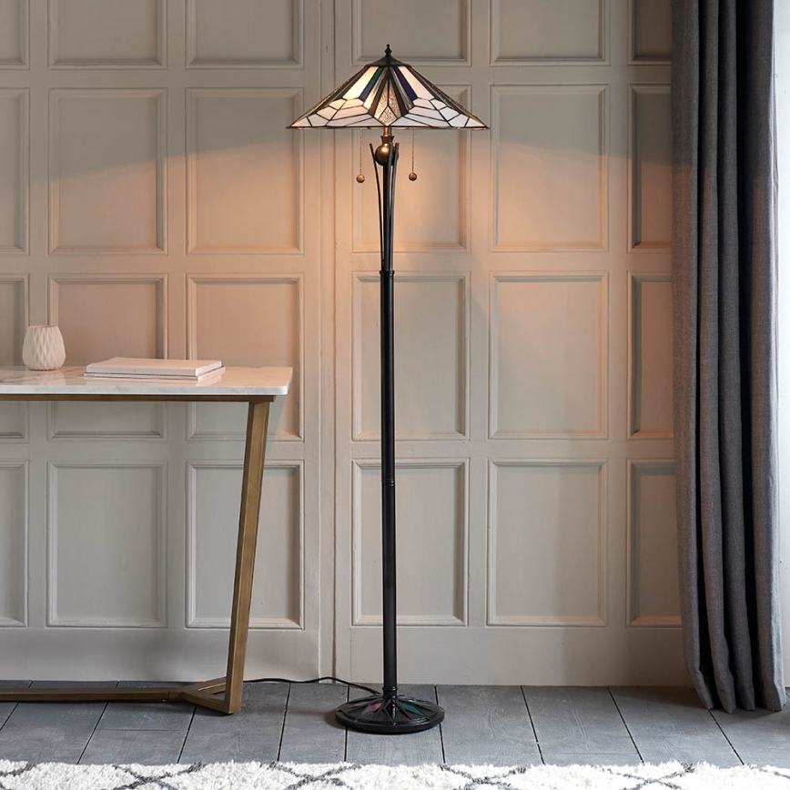 Endon 63934 - Stojací lampa ASTORIA 2xE27/60W/230V pr. 48 cm