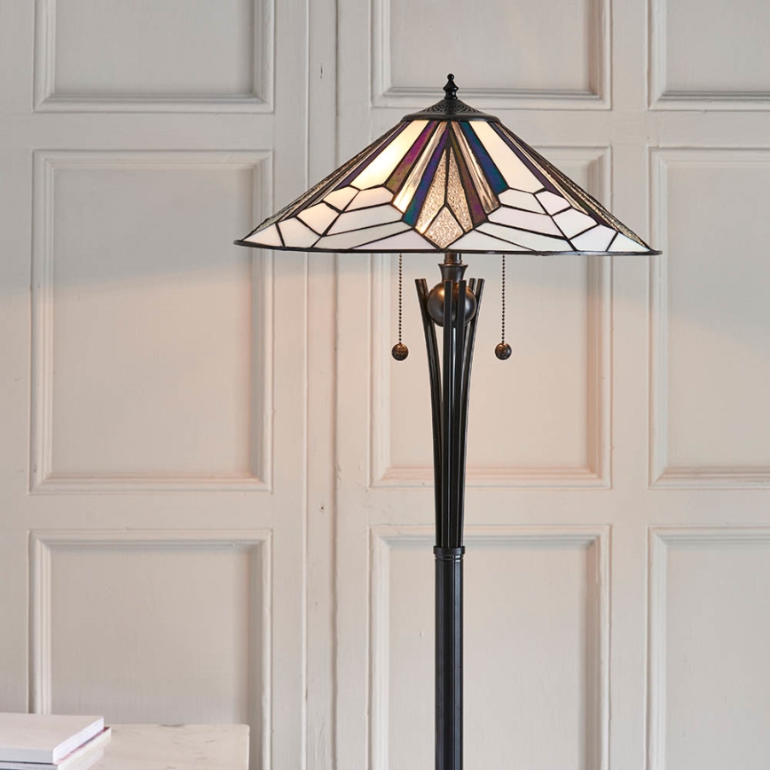 Endon 63934 - Stojací lampa ASTORIA 2xE27/60W/230V pr. 48 cm