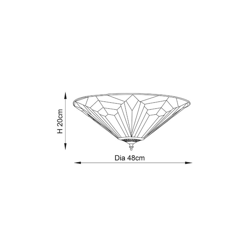 Endon 63935 - Stropní svítidlo Tiffany ASTORIA 2xE27/60W/230V pr. 48 cm