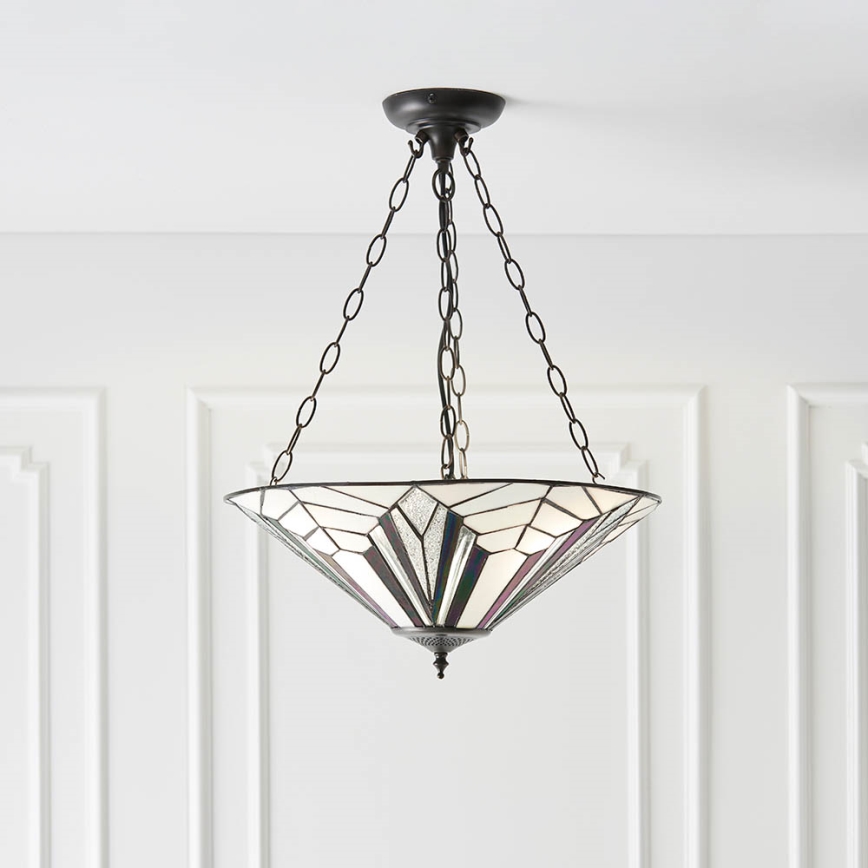 Endon 63936 - Lustr na řetězu ASTORIA 3xE27/60W/230V pr. 48 cm