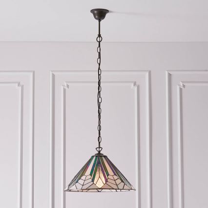 Endon 63937 - Lustr na řetězu ASTORIA 1xE27/60W/230V pr. 40 cm
