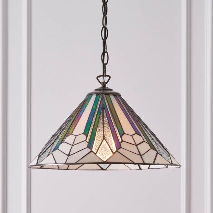 Endon 63937 - Lustr na řetězu ASTORIA 1xE27/60W/230V pr. 40 cm