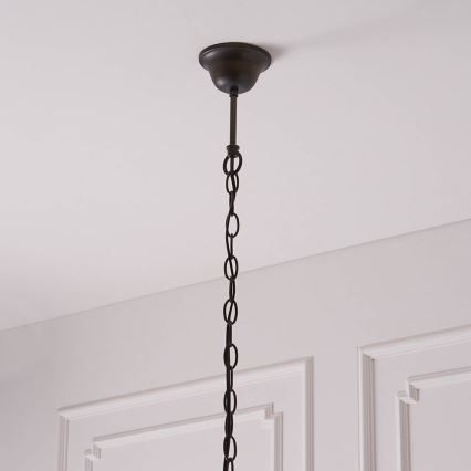 Endon 63937 - Lustr na řetězu Tiffany ASTORIA 1xE27/60W/230V pr. 40 cm