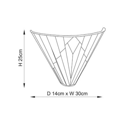 Endon 63940 - Nástěnné svítidlo ASTORIA 1xE14/40W/230V