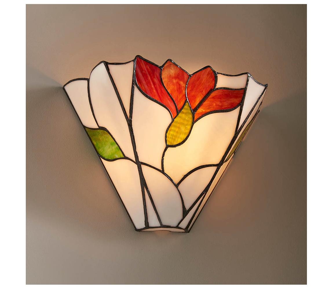 Endon 63964 - Nástěnné svítidlo Tiffany BOTANICA 1xE14/40W/230V 63964 Pestrobarevná