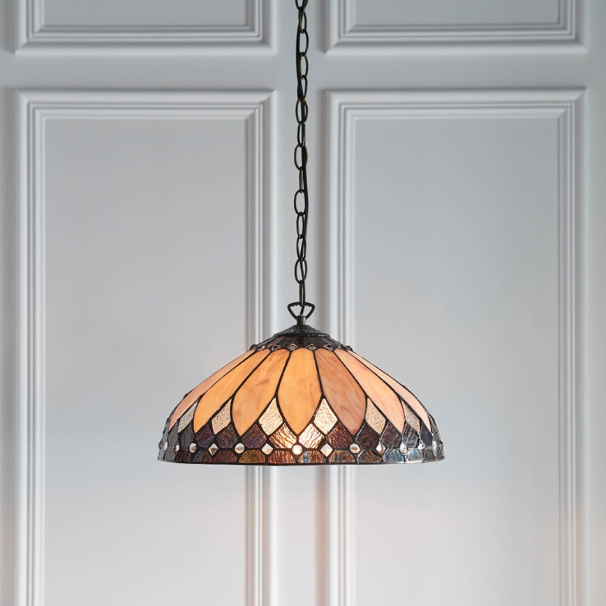 Endon 63977 - Lustr na řetězu BROOKLYN 1xE27/60W/230V pr. 40 cm