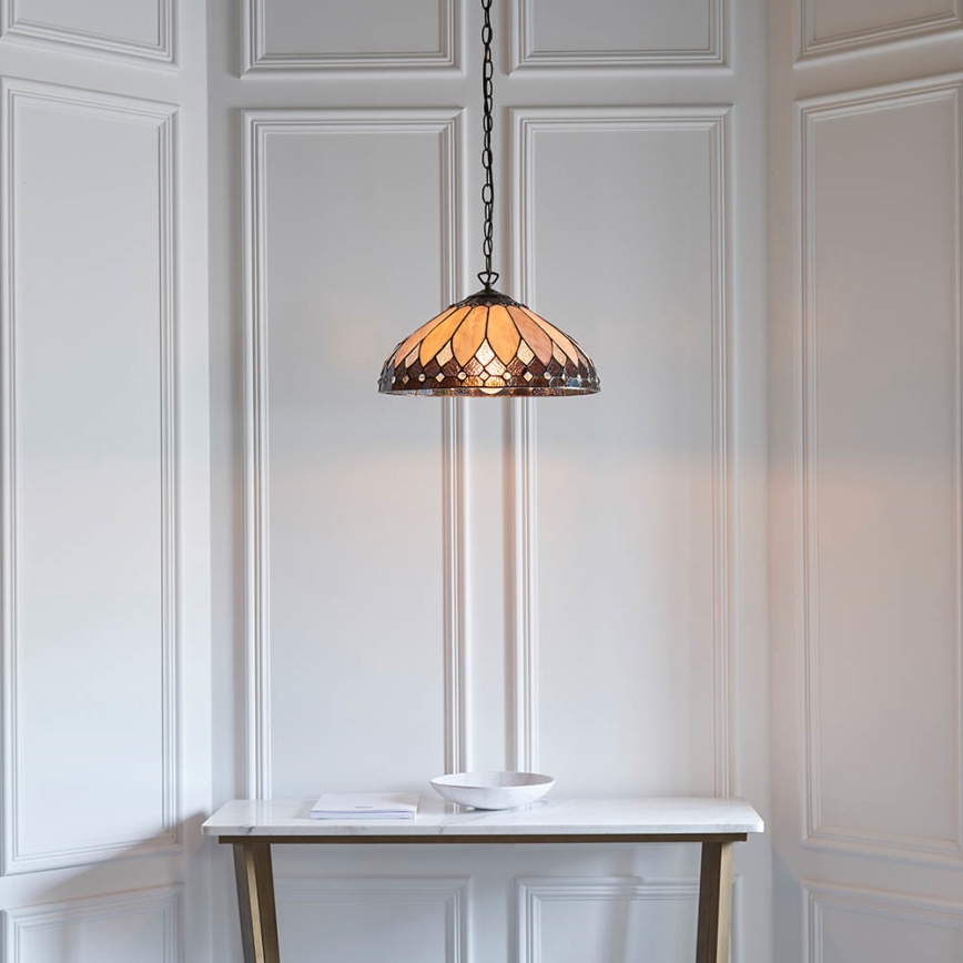 Endon 63977 - Lustr na řetězu BROOKLYN 1xE27/60W/230V pr. 40 cm
