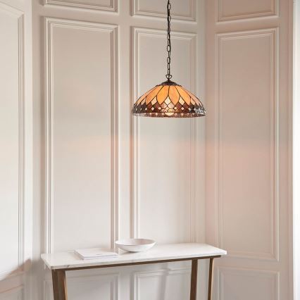 Endon 63977 - Lustr na řetězu BROOKLYN 1xE27/60W/230V pr. 40 cm