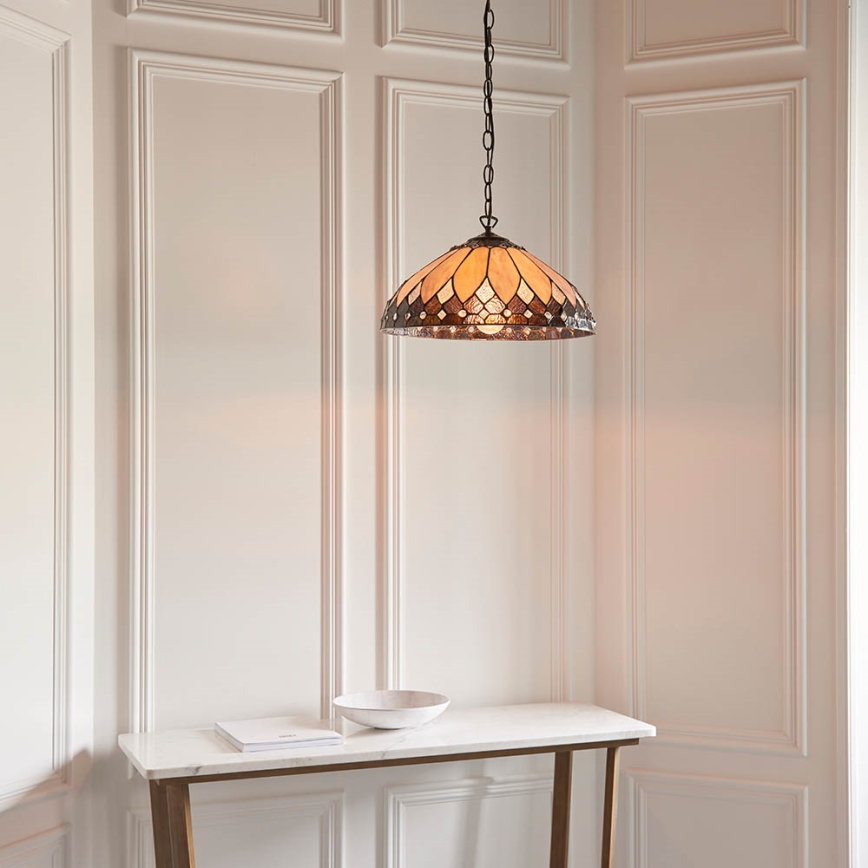 Endon 63977 - Lustr na řetězu BROOKLYN 1xE27/60W/230V pr. 40 cm
