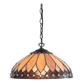 Endon 63977 - Lustr na řetězu Tiffany BROOKLYN 1xE27/60W/230V pr. 40 cm