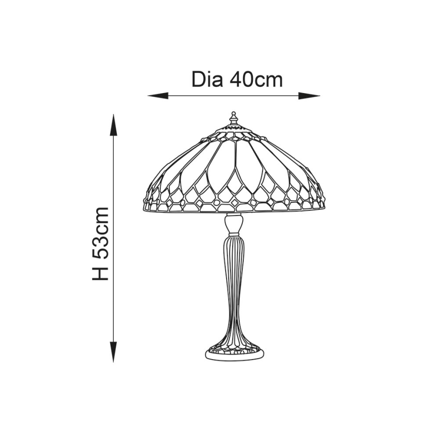 Endon 63982 - Stolní lampa BROOKLYN 1xE27/60W/230V pr. 40 cm