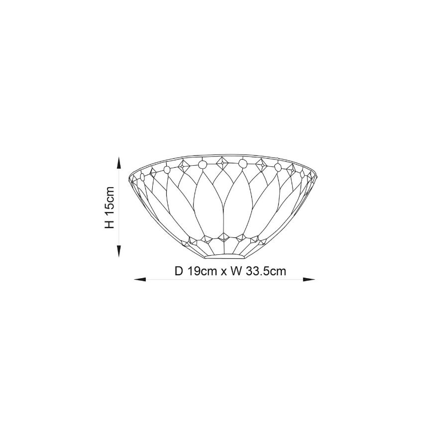 Endon 63983 - Nástěnné svítidlo Tiffany BROOKLYN 1xE14/40W/230V