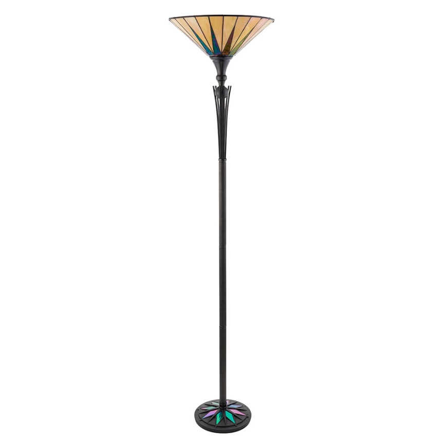 Endon 64042 - Stojací lampa Tiffany DARK STAR 1xE27/60W/230V pr. 42 cm