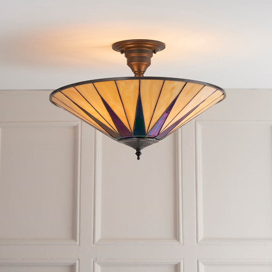 Endon 64043 - Přisazený lustr DARK STAR 3xE27/60W/230V pr. 49 cm