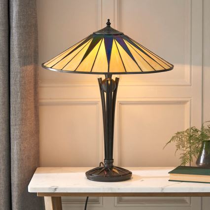 Endon 64045 - Stolní lampa DARK STAR 2xE27/60W/230V pr. 49 cm