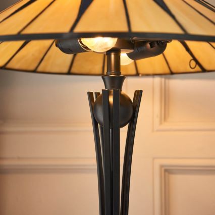 Endon 64045 - Stolní lampa DARK STAR 2xE27/60W/230V pr. 49 cm