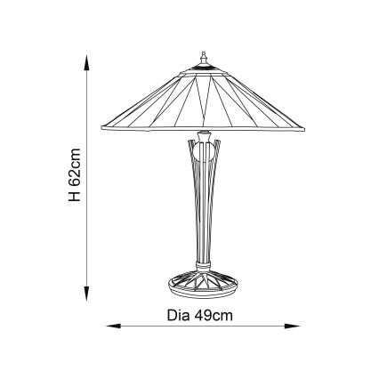 Endon 64045 - Stolní lampa DARK STAR 2xE27/60W/230V pr. 49 cm
