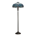 Endon 64069 - Stojací lampa Tiffany DRAGONFLY 2xE27/60W/230V pr. 50 cm