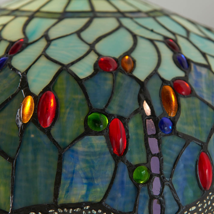 Endon 64069 - Stojací lampa Tiffany DRAGONFLY 2xE27/60W/230V pr. 50 cm