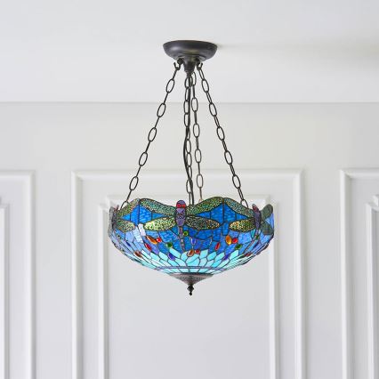 Endon 64075 - Lustr na řetězu DRAGONFLY 3xE27/60W/230V pr. 41 cm