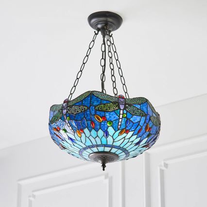 Endon 64075 - Lustr na řetězu DRAGONFLY 3xE27/60W/230V pr. 41 cm