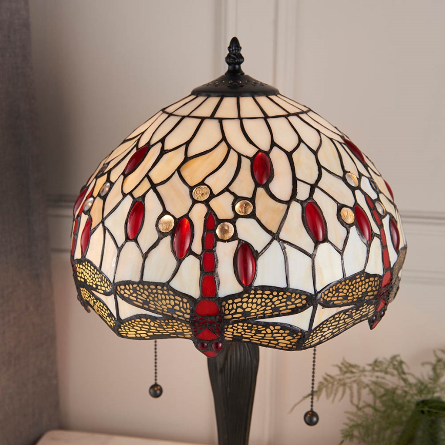 Endon 64086 - Stolní lampa Tiffany DRAGONFLY 2xE27/60W/230V pr. 30 cm