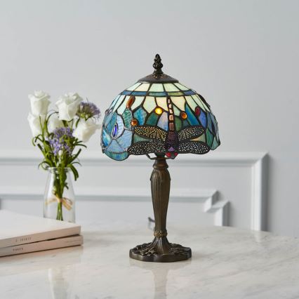 Endon 64088 - Stolní lampa Tiffany DRAGONFLY 1xE14/40W/230V pr. 20 cm