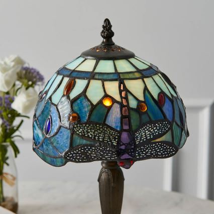 Endon 64088 - Stolní lampa Tiffany DRAGONFLY 1xE14/7W/230V pr. 20 cm
