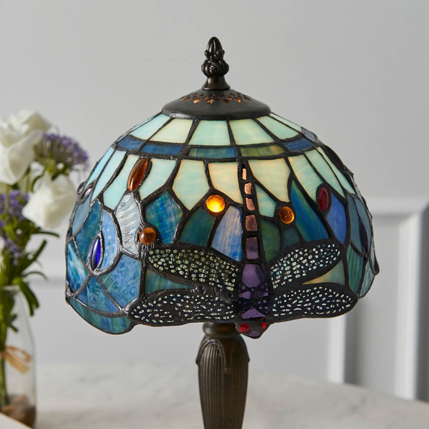Endon 64088 - Stolní lampa Tiffany DRAGONFLY 1xE14/7W/230V pr. 20 cm