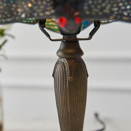 Endon 64088 - Stolní lampa Tiffany DRAGONFLY 1xE14/7W/230V pr. 20 cm