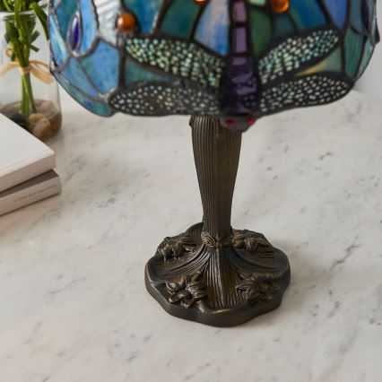 Endon 64088 - Stolní lampa Tiffany DRAGONFLY 1xE14/7W/230V pr. 20 cm