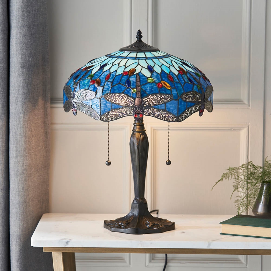 Endon 64089 - Stolní lampa DRAGONFLY 2xE27/60W/230V pr. 41 cm