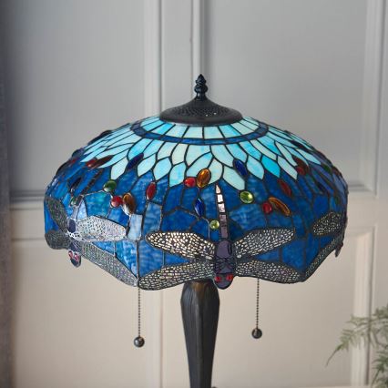 Endon 64089 - Stolní lampa Tiffany DRAGONFLY 2xE27/60W/230V pr. 41 cm