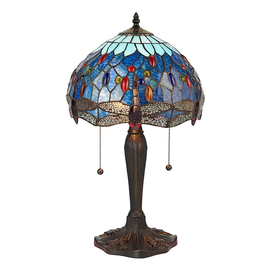 Endon 64090 - Stolní lampa Tiffany DRAGONFLY 2xE27/60W/230V pr. 30 cm