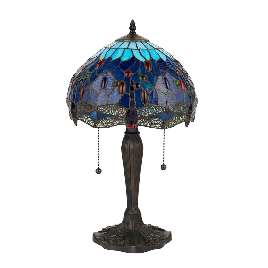 Endon 64090 - Stolní lampa Tiffany DRAGONFLY 2xE27/60W/230V pr. 30 cm