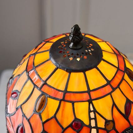 Endon 64091 - Stolní lampa Tiffany DRAGONFLY 1xE14/7W/230V pr. 20 cm