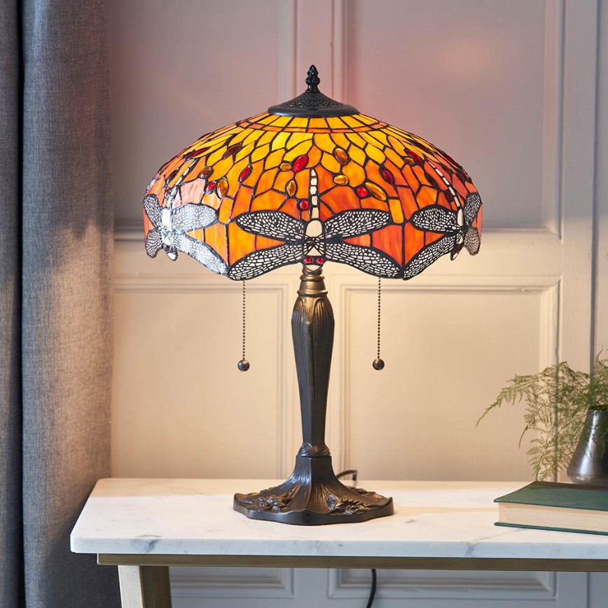 Endon 64093 - Stolní lampa DRAGONFLY 2xE27/60W/230V pr. 41 cm